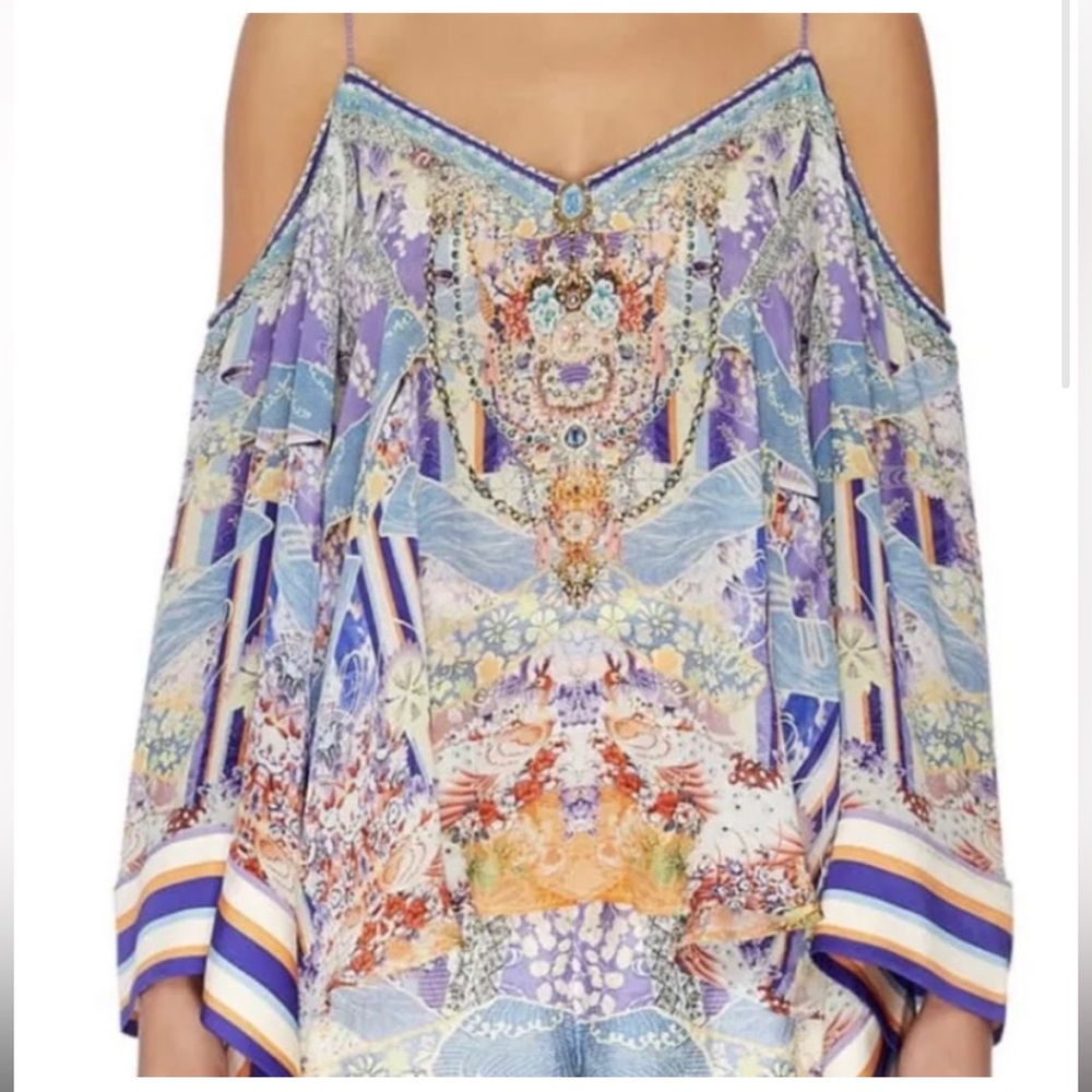 Camilla Silk Beaded Ethereal Top size L